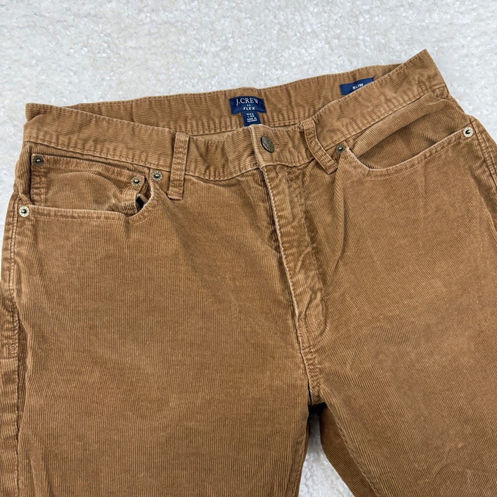 J.Crew Corduroy Pants Mens 31x30 Brown Flex Slim Fit Stretch 5-Pocket